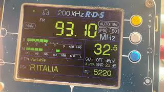 FM DX Radio Italia Solo Musica Italiana Palermo 93.1 MHz From Malta [Tropo]