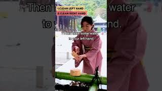How to use the water at the Japanese shrines or temples?  #Shorts