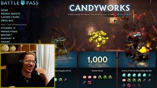 Topson's reaction when skipped Techies Arcana from Candyworks