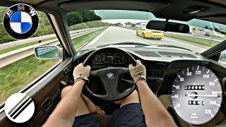 1983 BMW E28 524td "DIESEL" TOP SPEED DRIVE ON GERMAN AUTOBAHN 