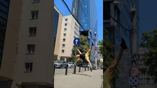 Pole dancer in #public #poledance #polesport #workout #calisthenics #fitness #humanflag #ayesha