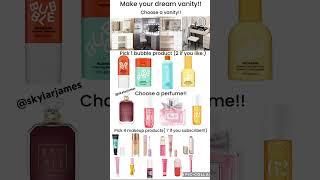 Make your dream vanity!!!  @bubbleskincare #makeup #skincare #cute #preppy #aesthetic #vanity