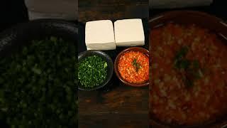 (Spicy Food Eating) - Fresh Tofu with Chillies - mukbang ASMR | Sisters Eating #Shorts