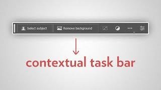 (NEW!) The Contextual Task Bar | Photoshop