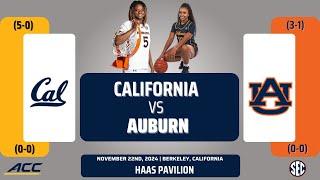 California vs Auburn | NCAA Women's Basketball | 11.22.24