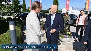 Bundesminister Univ. - Prof. Dr. Martin Kocher zu Besuch bei VTA!