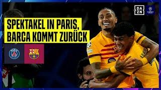 Wildes Spektakel! Raphinha trifft mit Kunstschuss: PSG - FC Barcelona 2:3 | Champions League | DAZN