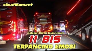 Balapan Bus Paling Gila 2024  SEMUA BUS TERPANCING EMOSI TAK ADA YANG MAU NGALAH