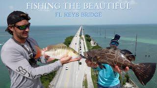 FISHING the FL KEYS BRIDGE with HEIKO. ( he catches his FIRST FISH on the bridge)