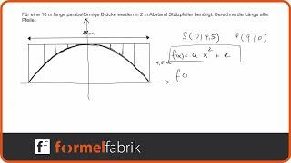 Quadratische Funktionen: Textaufgabe Brückenpfeiler