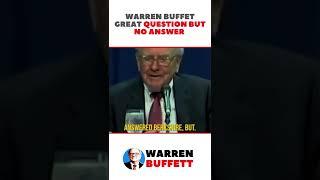 Warren Buffet Great Question But No Answer #shorts #investing #warrenbuffett