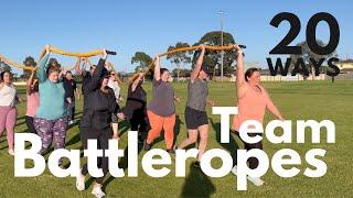 Group Battle rope ideas for Bootcamp and personal Trainers - Team Battlerope workouts & ideas