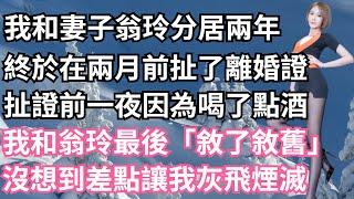 我和妻子翁玲分居兩年，終於在兩月前扯了離婚證，扯證前一夜因為喝了點酒，我和翁玲最後「敘了敘舊」，沒想到差點讓我灰飛煙滅！【一濟說】#小說#故事#情感#夫妻#落日溫情#情感故事#家庭矛盾#爽文