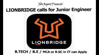 Job Vacancy for Junior Engineer in #Lionbridge #2021 #Fresher