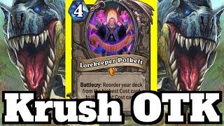 KRUSHING the Opponent! Lorekeeper Polkelt Beastmaster Leoroxx OTK Combo! | Hearthstone