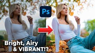 Photo Editing Tutorial: Bright, Airy & VIBRANT Color-Grade (In Photoshop!)