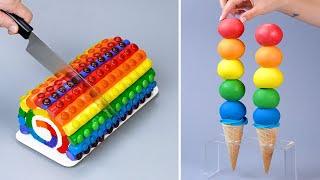 Best Rainbow Ice Cream  How To Make Chocolate Cake Decorating Recipe | Perfect Cake Ideas