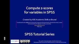 Compute z-scores for variables using SPSS