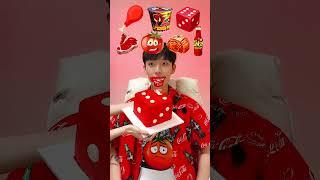 Random Red Color food MUKBANG2 #shorts