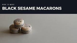 [Eng Sub] 흑임자 마카롱 만들기, 마블마카롱, 프렌치머랭 Black sesame marbled macarons│자도르