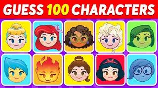 Guess 100 Disney Characters by Emoji in 3 seconds | Disney Quiz Challenge