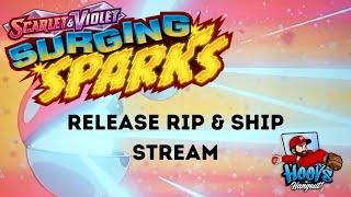 LIVE Surging Sparks Release Day Stream Rip & Ship!! #pokemoncards #baseballcards #ripandship