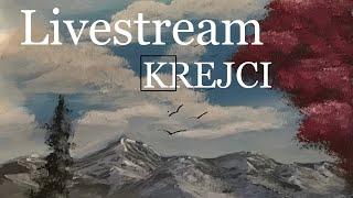 Richard Krejci  is live! Improvising in the studio today #liveart #realtime #artistpainting