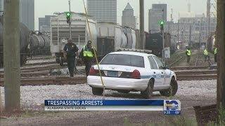 Train hoppers caught in highly restricted area arrested