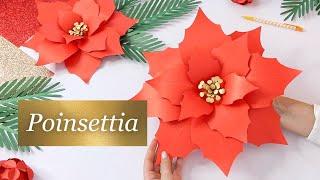 LARGE Paper POINSETTIA Flower Template (trailer)