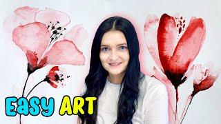 Abstract Watercolor Painting  Abstract Flowers for Beginners