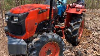 Kubota mu 4501 4 wd / 6 feet sakthiman rotavator working on field