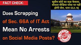 FACT CHECK: Does Scrapping of Sec. 66A of IT Act Mean No Arrests on Social Media Posts?