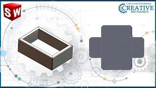 Solidworks Tutorial. Working with sheet metal. Box.