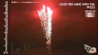 Red Mine & Tail 30ft Stage Pyrotechnic Demo LeMaitre