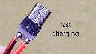 Rebuild Micro USB cable fast charging at home