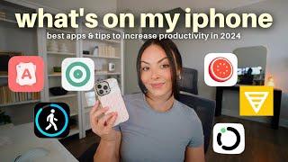 WHAT'S ON MY IPHONE | best apps and tips to increase productivity in 2024