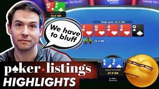 Abarone68 is ready to bluff with anything! Online Poker Highlights!