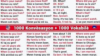 ️Aprann Pale Anglais Ak 1000 Konvèsasyon + 1000 Vokabilè || Leson Konplè pou debitan