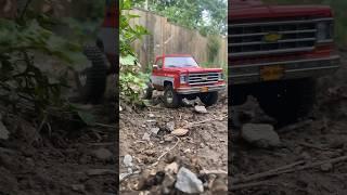 Chevy k10 on a old dirt road! #shorts #rc #offroad #FMS