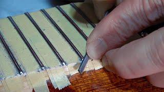 Making A Six String Multi Scale Guitar: Doing The Fret Work