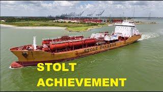 Chemical Tanker Stolt Achievement Houston Texas Drone Video