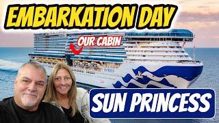 BOARDING the Sun Princess | We Made a ROOKIE Mistake that Almost got us Kicked Off the Ship