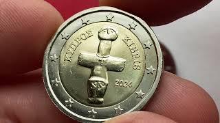 2 euro coins 2024 Malta + Cyprus