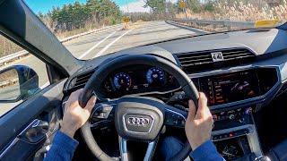 2021 Audi Q3 S Line 45 TFSI quattro - POV Test Drive by Tedward (Binaural Audio)