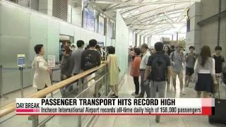 Incheon Int'l Airport sets record of daily passengers