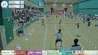 남복 45 A 예선 3조| (좋은친구들) 이봉연/이중기 vs (신계/조일) 김인관/박성실[제 33회 노원구청장기 배드민턴 대회]