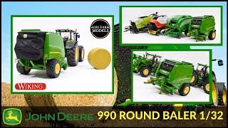 1/32 Scale JOHN DEERE 990 Round baler by WIKING | Farm model review #53