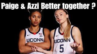 Are Paige Bueckers & Azzi Fudd Better together or not.  We look at the numbers