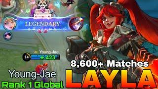 8,600+ Matches Layla Legendary Gameplay - Top 1 Global Layla by Young-Jae - Mobile Legends