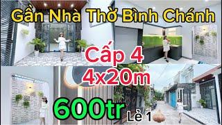 Nhà Cấp 4 Gần NHÀ THỜ BÌNH CHÁNH-4x20m Sổ Hồng Riêng-Lẻ 600tr nhận nhà còn lại góp dài hạn-Kim Thủy